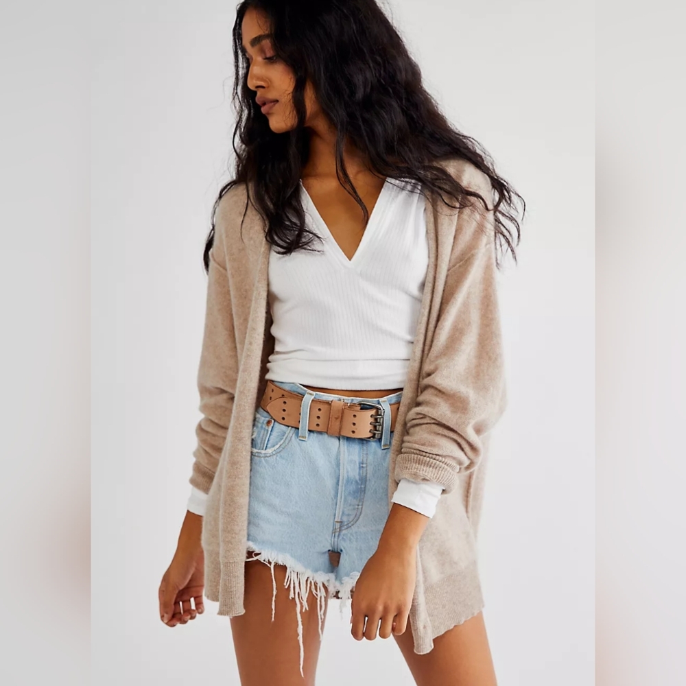 Free People School Boy Cashmere Cardigan